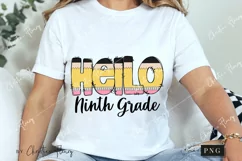 Hello Ninth Grade School PNG | Back To School PNG Product Image 3