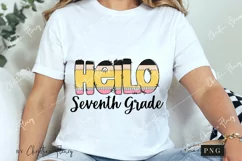 Hello Seventh Grade School PNG | Back To School PNG Product Image 3