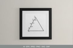 Doodle Leaves Triangle Frame SVG Product Image 1
