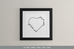 Love Doodle Leaves Frame SVG Product Image 1