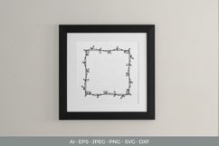 Doodle Leaves Square Frame SVG Product Image 1