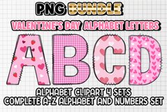 Valentine&#039;s Day Alphabet Letters Sublimation Bundle Product Image 1