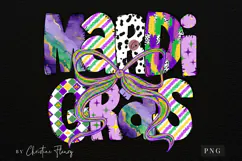 Mardi Gras Coquette PNG | Mardi Gras Png Product Image 4