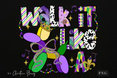 Walk It Like A Dog PNG | Mardi Gras Png Product Image 4