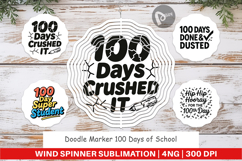 Doodle Marker 100 Days Wind Spinner Product Image 1