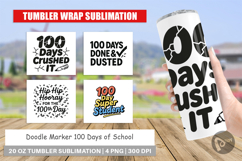 Doodle Marker 100 Days Tumbler Product Image 1