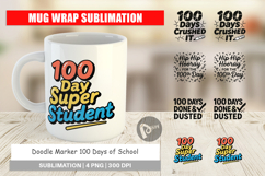 Doodle Marker 100 Days Mug Wrap Product Image 1