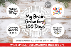 Doodle Marker 100 Days Wind Spinner Product Image 1