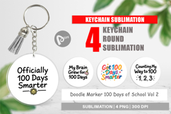 Doodle Marker 100 Days Keychain Product Image 1