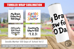 Doodle Marker 100 Days Tumbler Product Image 1