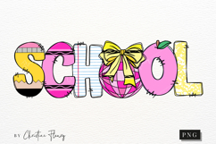 Preppy Coquette School Doodle PNG | Back To School PNG Product Image 1