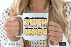 Pencil Doodle Sixth Grade PNG | Back To School PNG Product Image 2