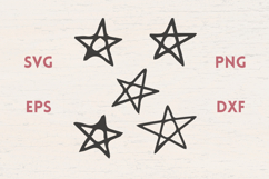 Hand drawn Stars SVG Product Image 1