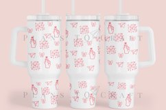 doodle valentine 40oz quencher tumbler sublimation full wrap high resolution transparant background