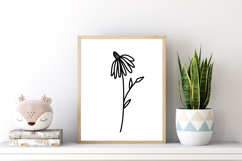 Doodle Wild Flower and Stem SVG | Floral clip art Product Image 4