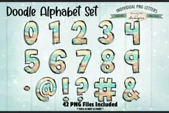 Beachy Driftwood Doodle Alphabet and Numbers | PNG Files Product Image 3