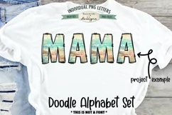 Beachy Driftwood Doodle Alphabet and Numbers | PNG Files Product Image 4
