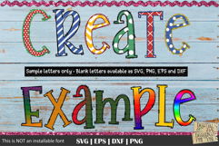 Blank Alphabet Letters - Doodle Alphabet Bundles - 4 Sets Product Image 5
