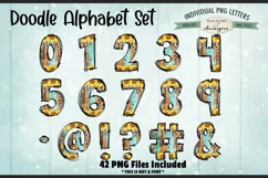 Western Grunge Doodle Alphabet and Numbers | PNG Files Product Image 3