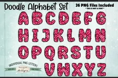 Valentine Hearts Doodle Alphabet and Numbers | PNG Files Product Image 2