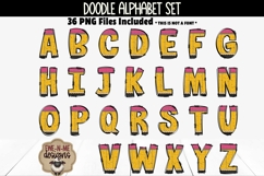 Pencil Doodle Alphabet &amp; Number Set | School Teacher PNG Product Image 2