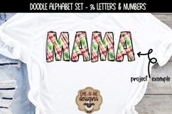 Christmas Plaid 1 Doodle Alphabet and Numbers | PNG Files Product Image 4