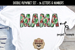 Christmas Plaid 2 Doodle Alphabet and Numbers | PNG Files Product Image 4