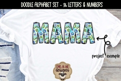 Cute Doodle Flowers Alphabet Numbers | Floral PNG Letters Product Image 5