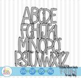 Doodle Letters SVG | Uppercase DIY Pattern Fill Transparent Product Image 2