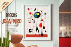 Posters in the style of Joan Miro 01. Wall Art. Product Image 5
