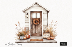 Cozy Fall Door PNG Product Image 1