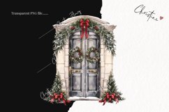Watercolor Goth Front Door Clipart | Watercolor Christmas Product Image 2