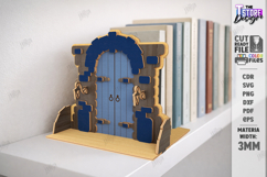 Decorative Door Bookends Laser Cut Bundle | Home Library SVG Product Image 13