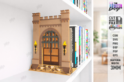 Decorative Door Bookends Laser Cut | Home Library Accessory Product Image 1