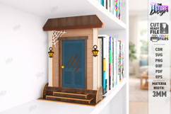 Decorative Door Bookends Laser Cut Bundle | Home Library SVG Product Image 16
