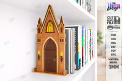 Decorative Door Bookends Laser Cut | Home Library Accessory Product Image 1