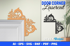 Sea Animals Door Corner Decoration Lasercut File SVG Product Image 2