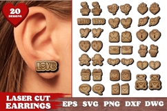 Earrings Laser Cut Mega Bundle | Glowforge | SVG Product Image 3