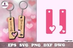 Valentines Day Couple Keychain | Svg Bundle | Laser Cut Product Image 4