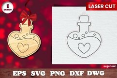 Love Potion Gift Tag | Valentine's Day | Laser Cut Product Image 1