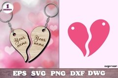 Valentines Day Couple Keychain | Svg Bundle | Laser Cut Product Image 7