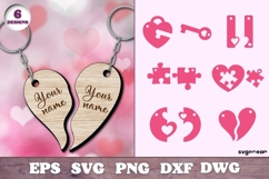 Keychains Laser Cut Mega Bundle | Glowforge | SVG Product Image 9