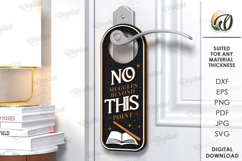 Door Hanger for readers Laser Cut. Door Knob Hanger SVG Product Image 1