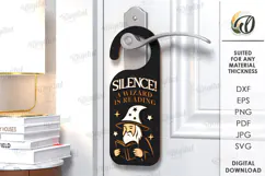 Door Hanger for readers Laser Cut. Door Knob Hanger SVG Product Image 1