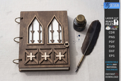 3D Miniature Door Notebook Cover Laser Cut Bundle | Vintage Product Image 4