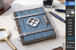 3D Miniature Door Notebook Cover Laser Cut Bundle | Vintage Product Image 7