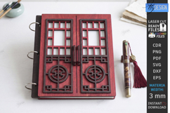 3D Miniature Door Notebook Cover Laser Cut Bundle | Vintage Product Image 10