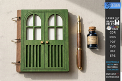 3D Miniature Door Notebook Cover Laser Cut Bundle | Vintage Product Image 11