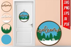 Christmas Layered Door Sign Bundle svg eps ai png pdf Product Image 11