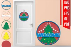 Christmas Layered Door Sign Bundle svg eps ai png pdf Product Image 3